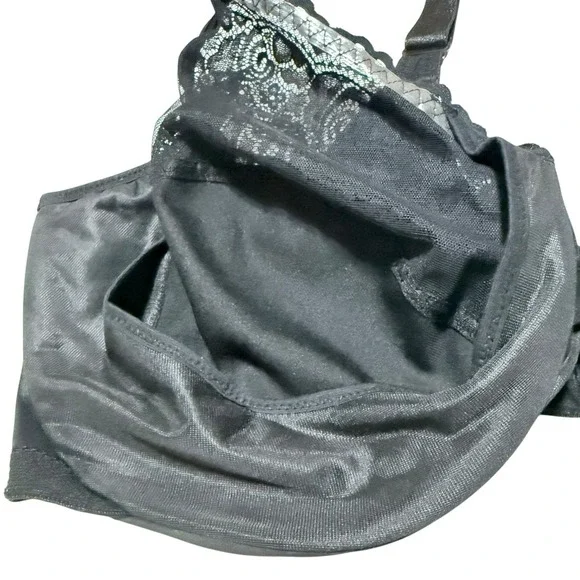Glamorise 1245 46F  Black Underwire Front Closing Bra EUC - Picture 5 of 6